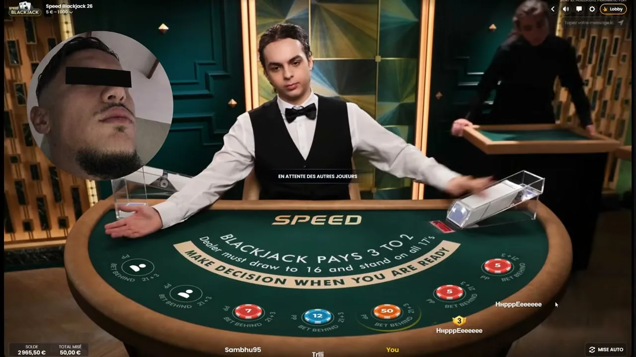 Table de blackjack en ligne en argent réel