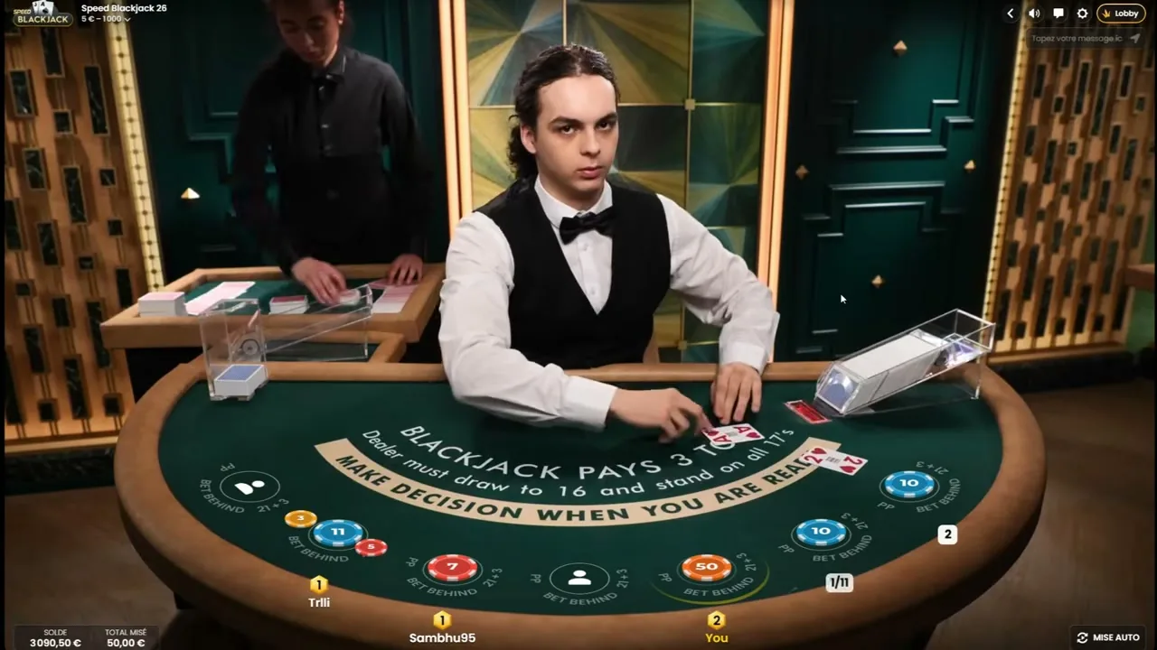Décisions de stratégie au blackjack en ligne