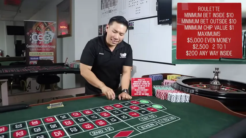 Roulette de casino en direct filmée en studio